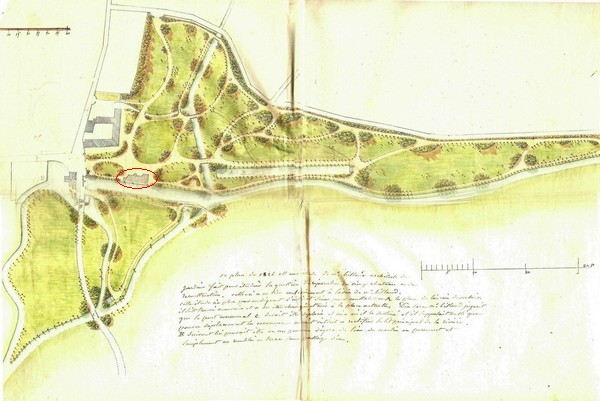 Plan du parc du château de Mormoulins